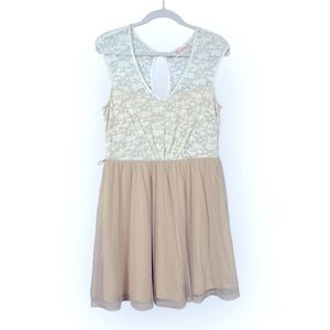 Moon Collection White / Cream Lace Mini Dress